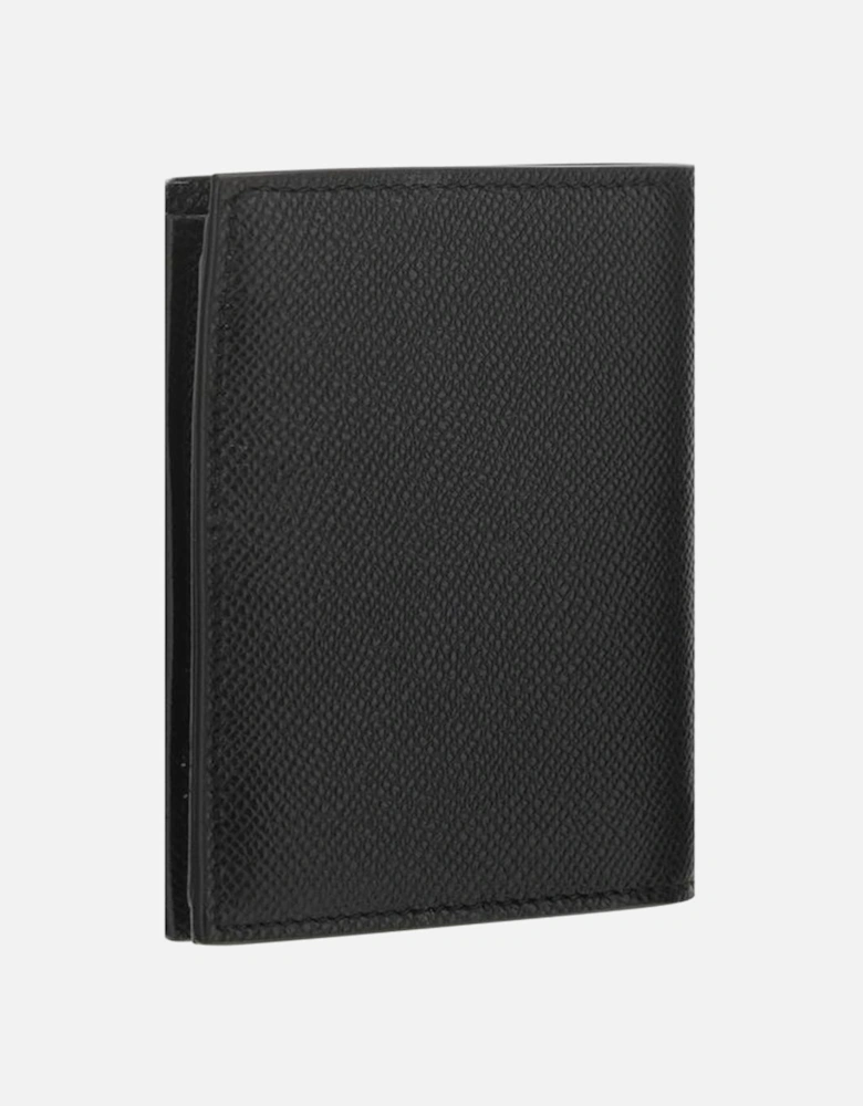 Calfskin Wallet with Coin Pocket and Card Slot Women - Black