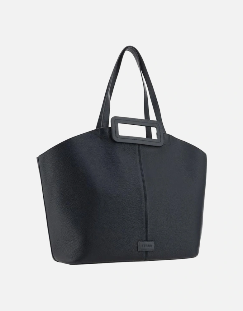 Calfskin Grande Shoulder Bag with Sculptural Handles Women - Black