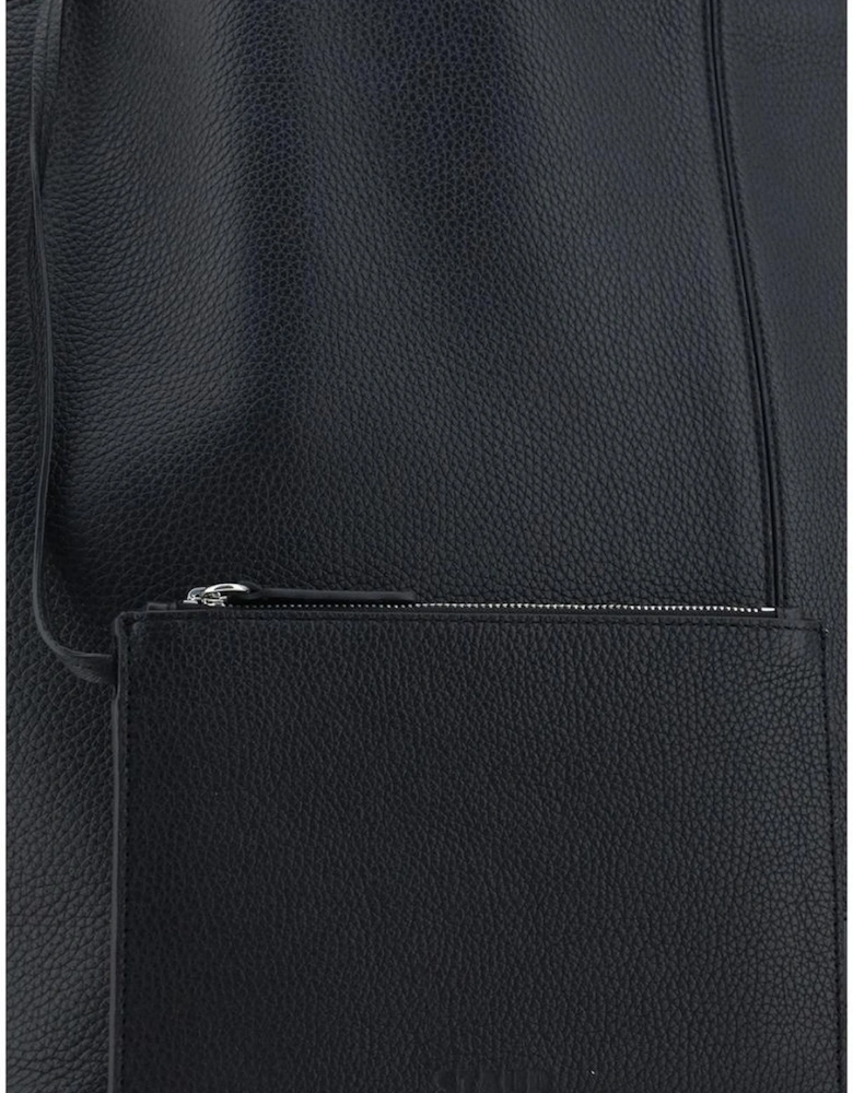 Calfskin Grande Shoulder Bag with Sculptural Handles Women - Black