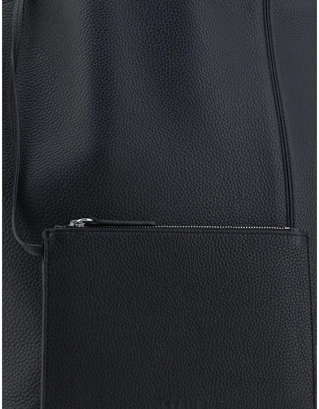 Calfskin Grande Shoulder Bag with Sculptural Handles Women - Black