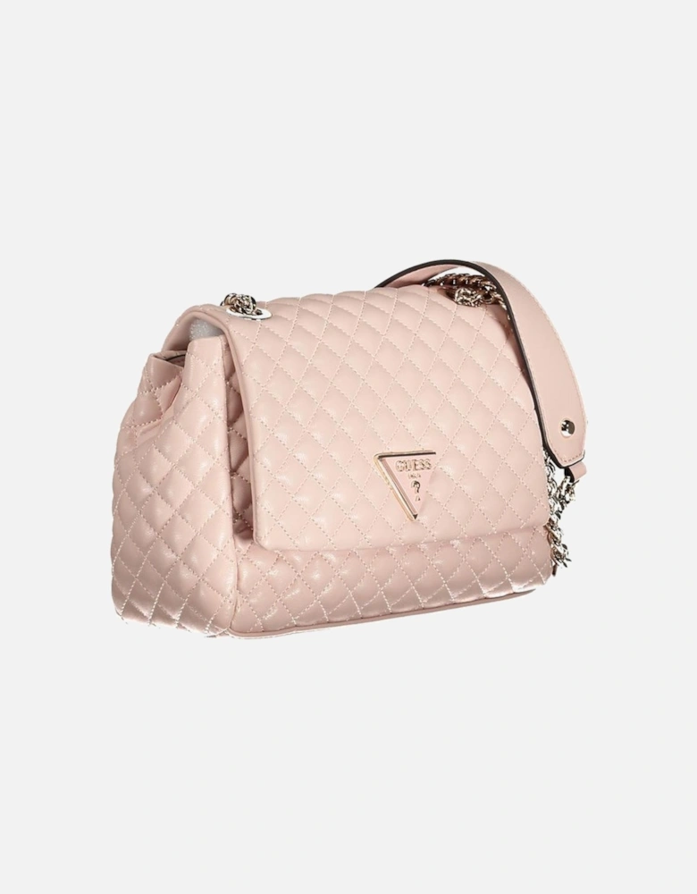 Quilt Bag with Chain Strap and Protective Feet Women - Pink Handbags