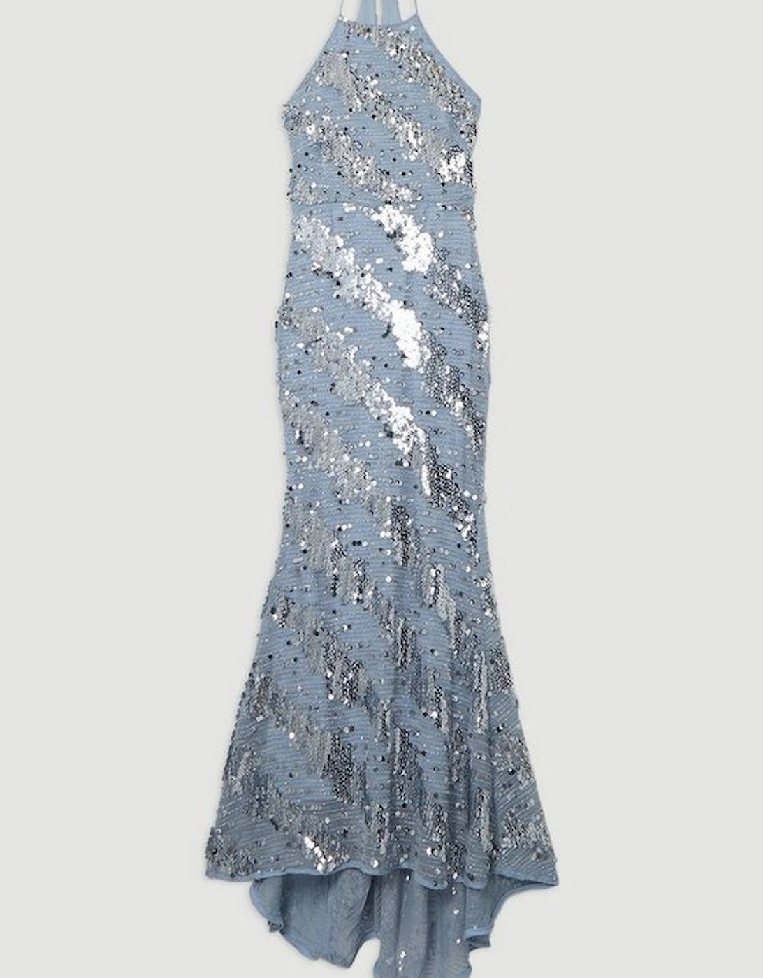 Tall Placed Sequin Fishtail Maxi Dress