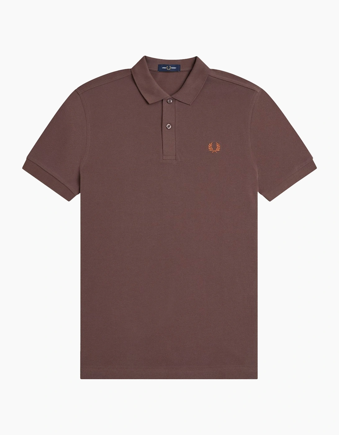 Men's Fred Perry Plain Slim Fit Polo Shirt - Brown - Size: 42