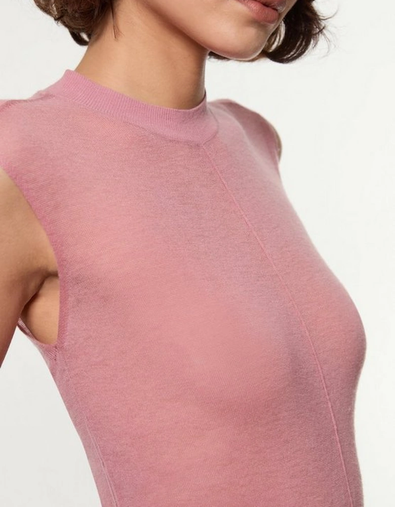 Sheer Wool Knit Tank Top