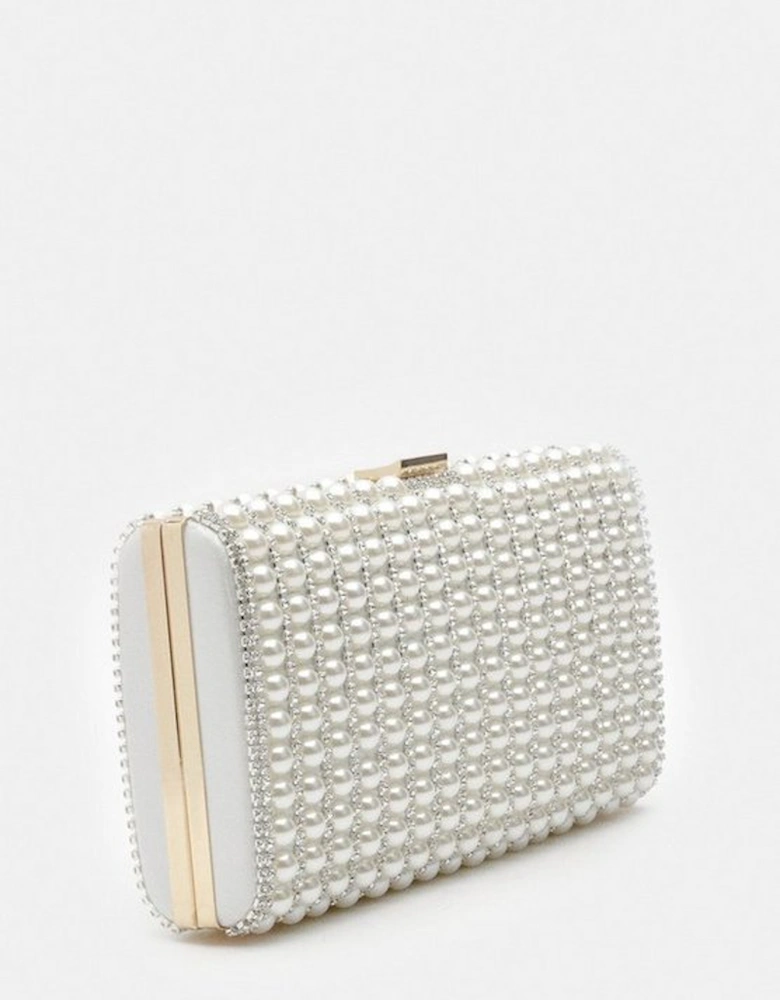 Pearl Embellished Clutch Bag