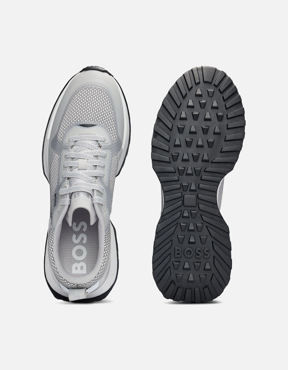 "Jonah" Runner Mixed-Material Trainers, Grey