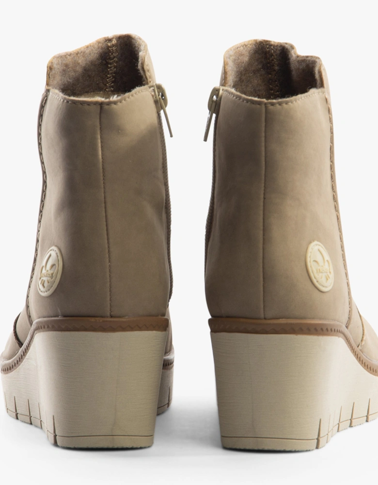 Y5065-64 Womens Boots Beige