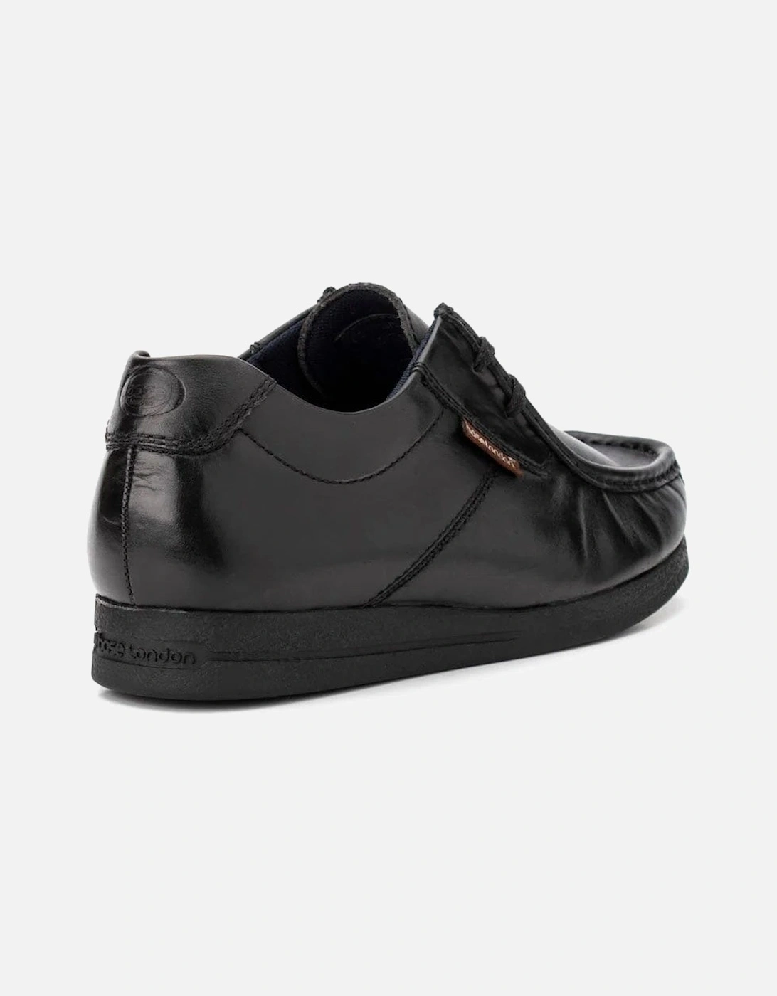 London Men's Event Waxy Leather Shoe In Black