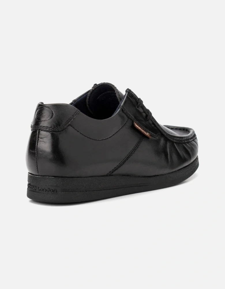 London Men's Event Waxy Leather Shoe In Black