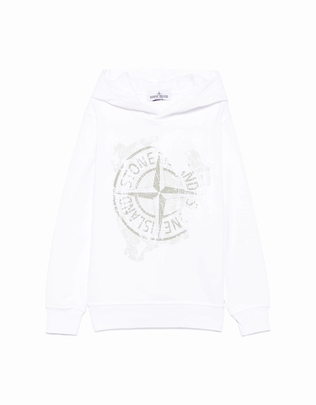 Kids Pullover Compass Hoodie White, 4 of 3