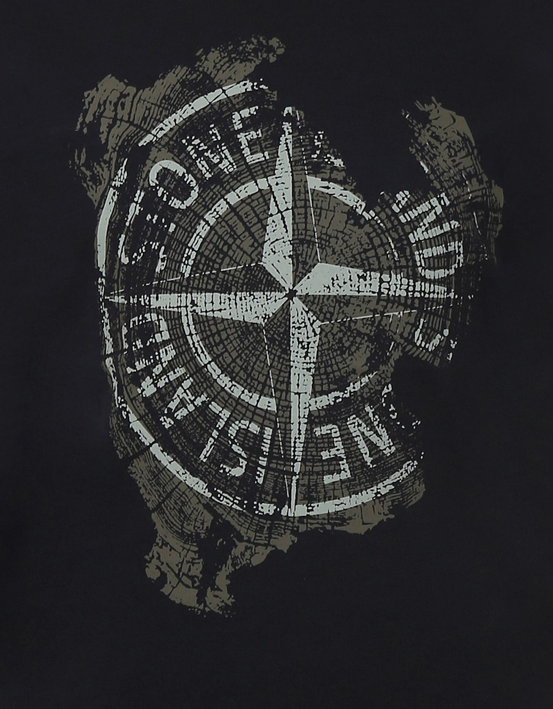 Kids Compass Print T-Shirt Black