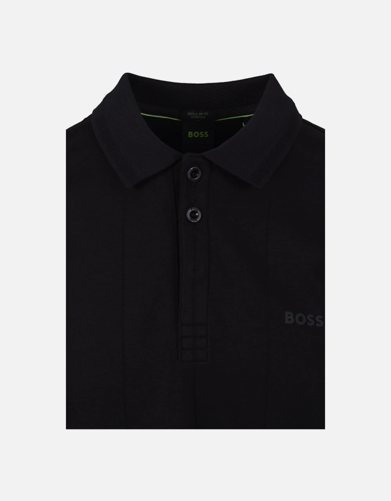 Boss Drop Needle Paddy Polo Shirt Black