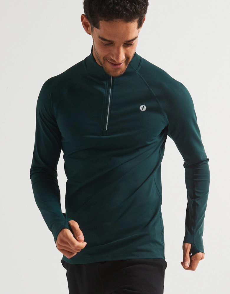 Mens Training Relentless 1/4 Zip - Green