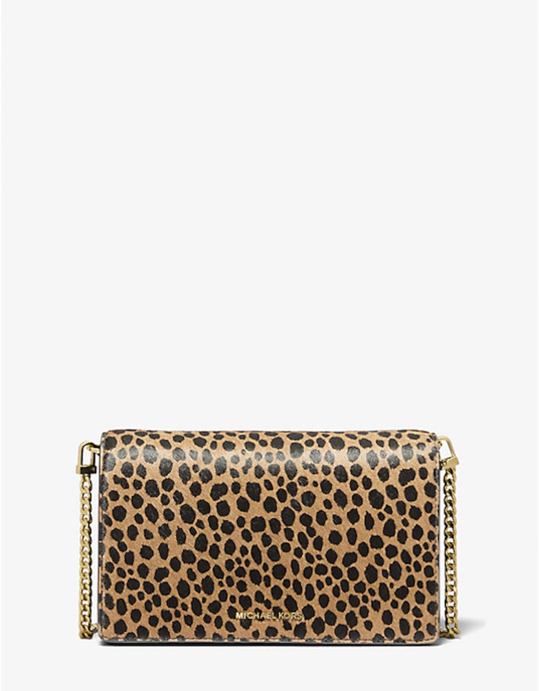 Jet Set Medium Cheetah Print Calf Hair Crossbody Bag