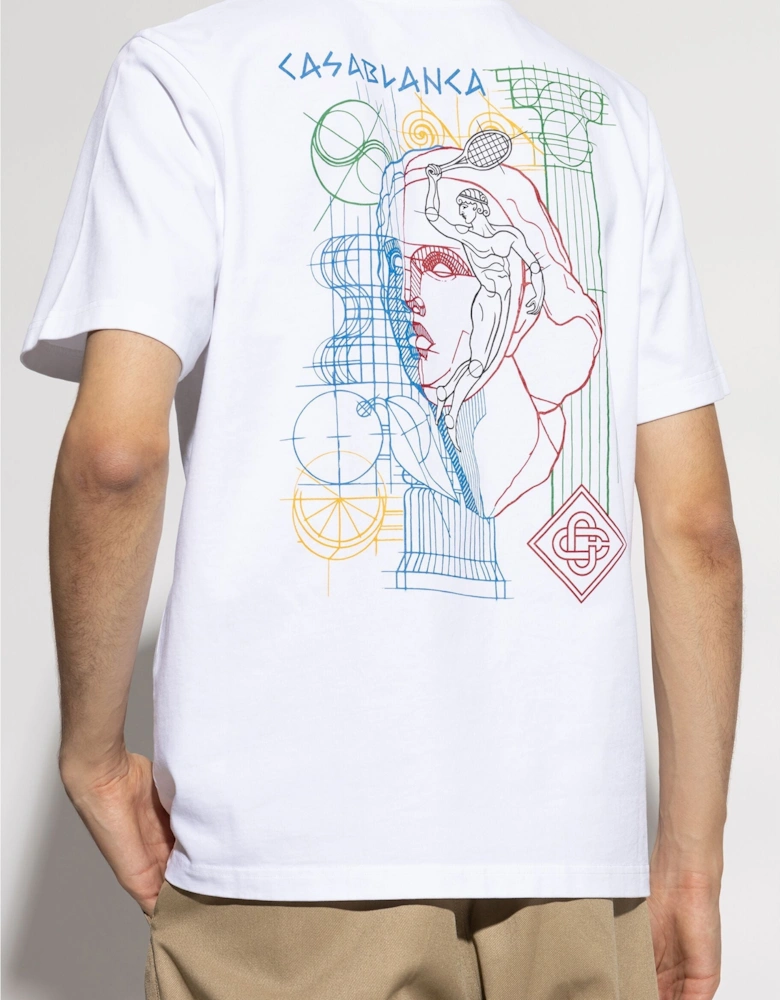 Play In Progress Printed T-Shirt in White