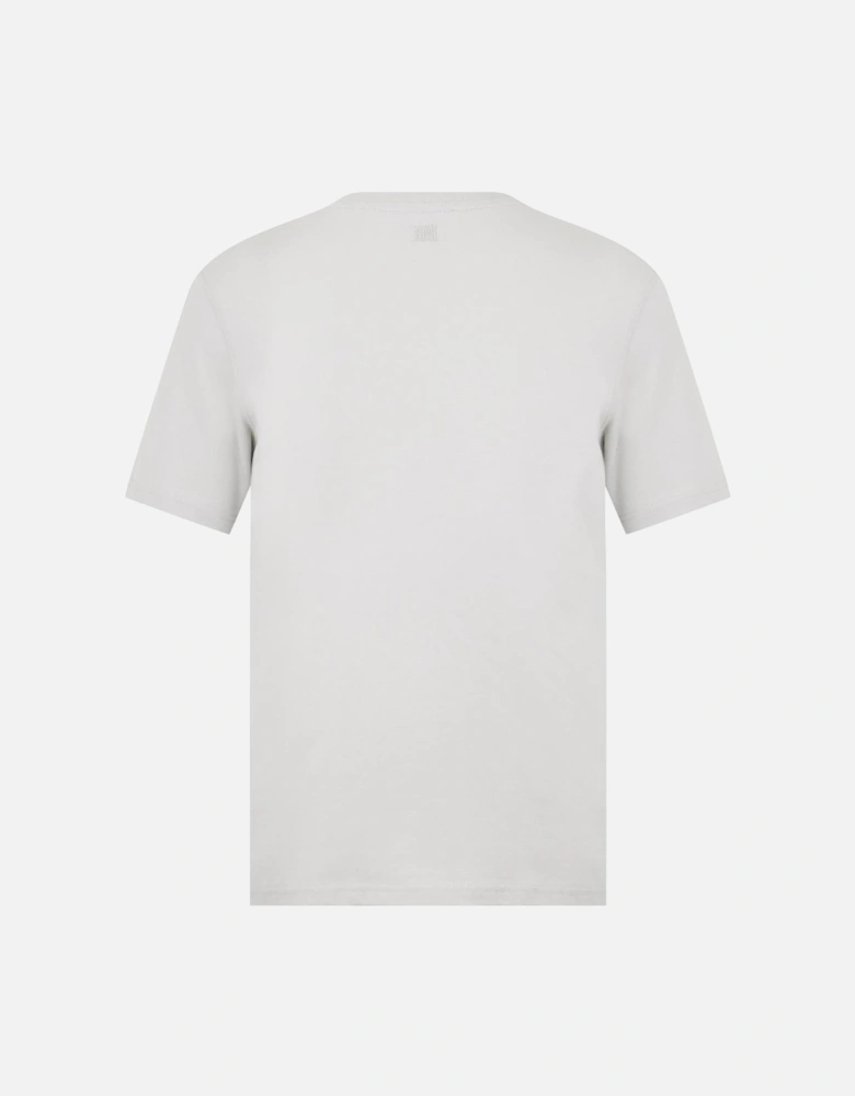 De Coeur Motif Embossed Logo T-Shirt in White