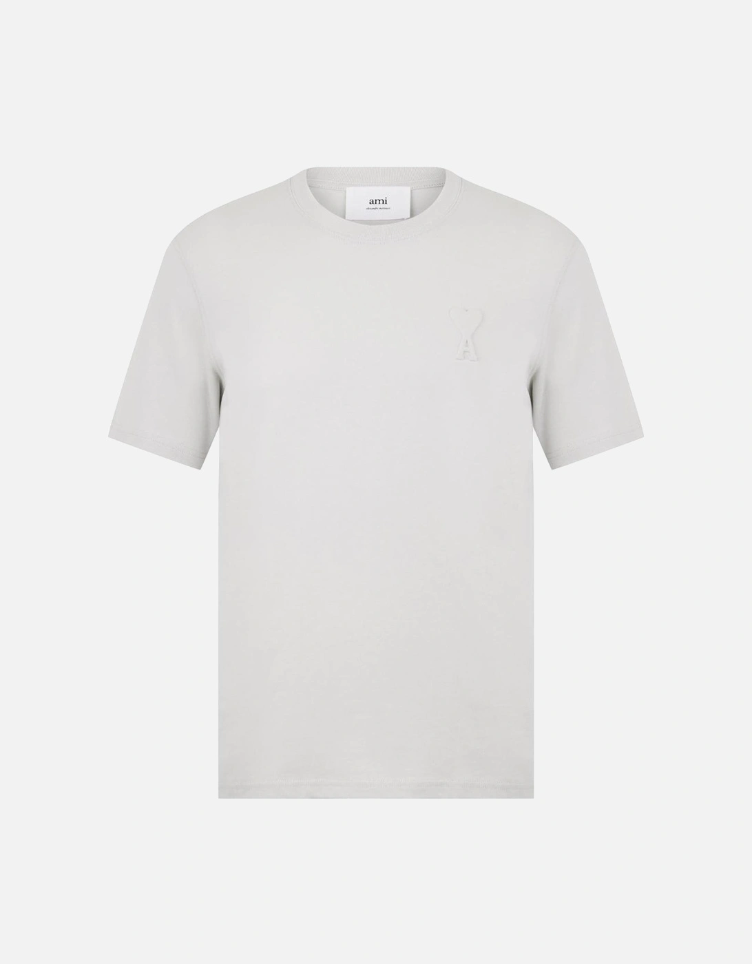 De Coeur Motif Embossed Logo T-Shirt in White, 6 of 5