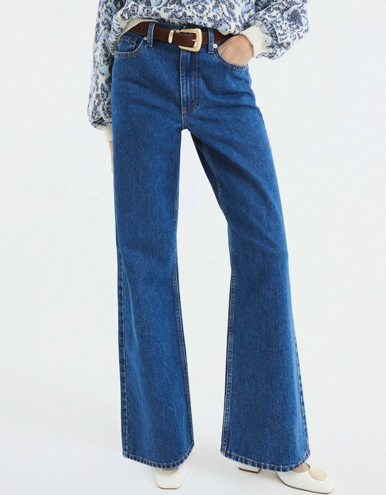 Relaxed Straight Jeans - Medium Denim