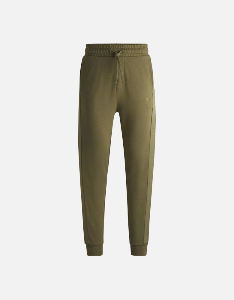 Cotton Terry Tonal Logo Jogging Bottoms, Green