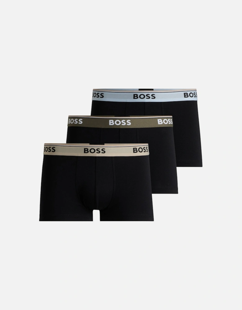 3-Pack Power Boxer Trunks, Black