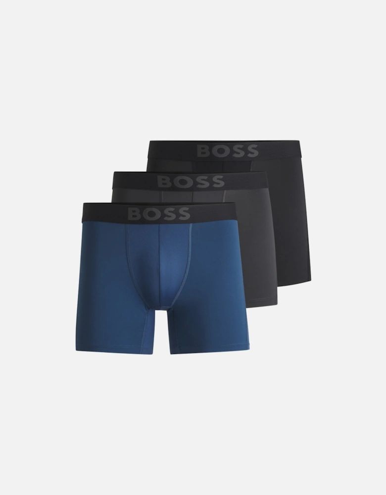 3-Pack Active Boxer Briefs, Black/Blue/Grey