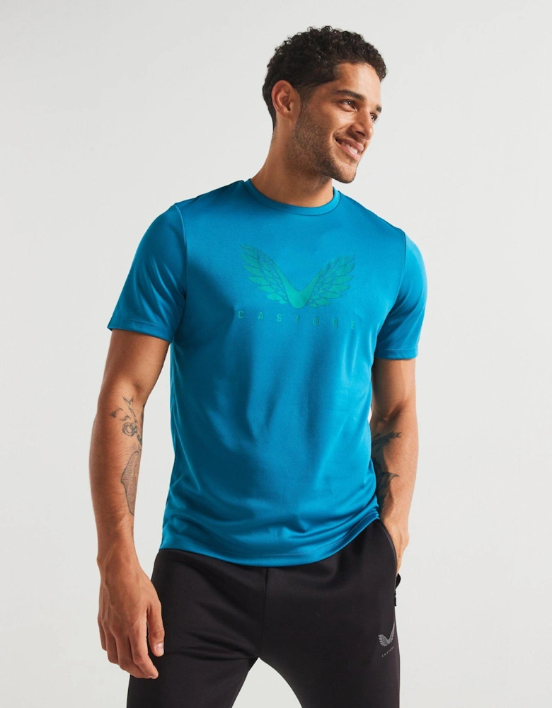 Mens Training Adapt Short Sleeve Graphic T-Shirt - Green
