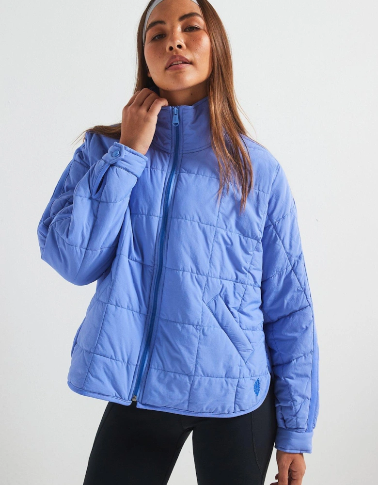 Womens Pippa Packable Puffer Jacket - Blueberry