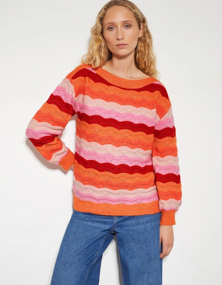 Sasha Stripe Jumper - Pink