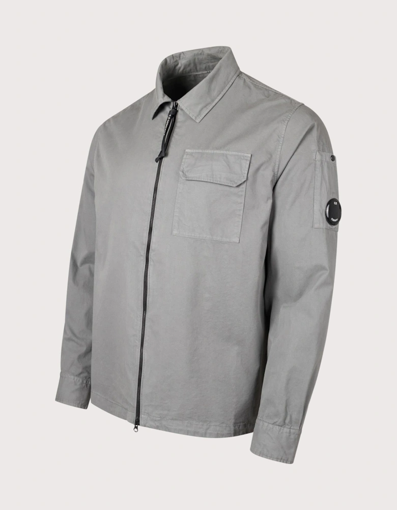 Organic Gabardine Zip Through Overshirt