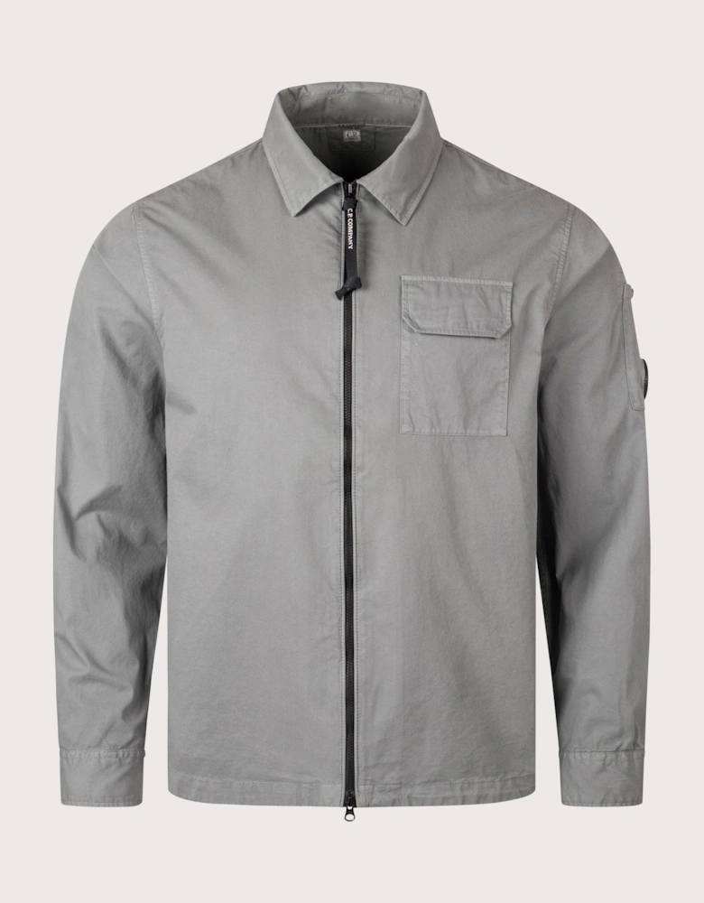 Organic Gabardine Zip Through Overshirt