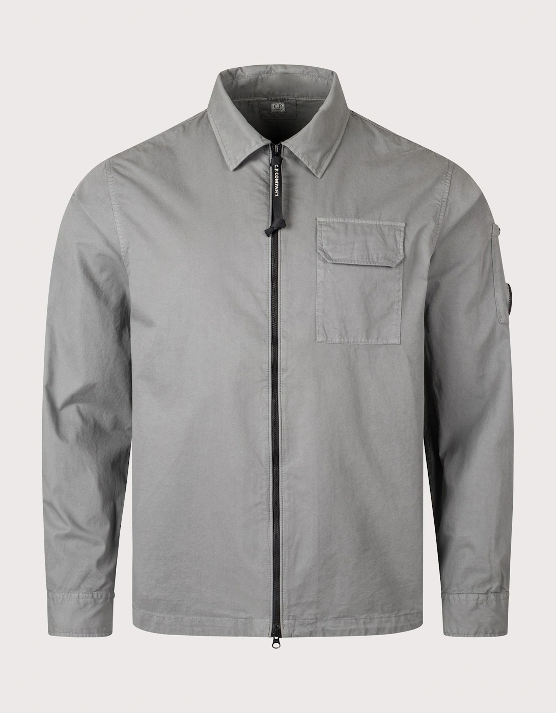 Organic Gabardine Zip Through Overshirt