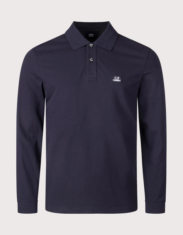 Stretch Piquet Long Sleeve Polo Shirt