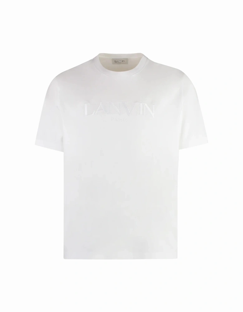 Lanvin Embroidered Logo T-Shirt in White