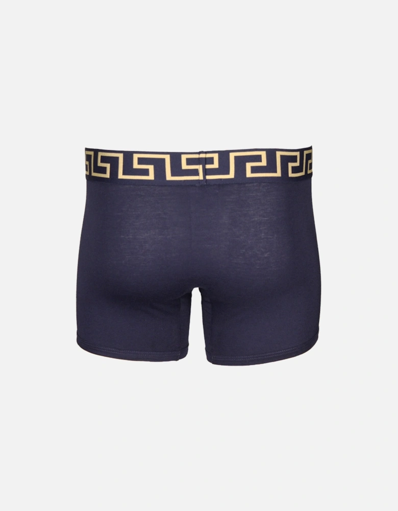 Greca Border Boxer Briefs, Blue/Gold