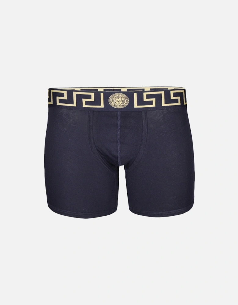 Greca Border Boxer Briefs, Blue/Gold