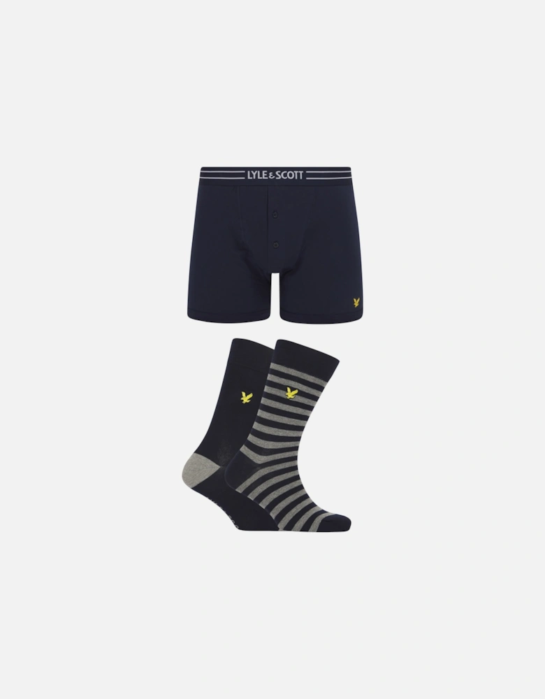 Lyle & Scott Humphrey Underwear & Socks Gift Set 3 Pack - Peacoat (navy) / stripe