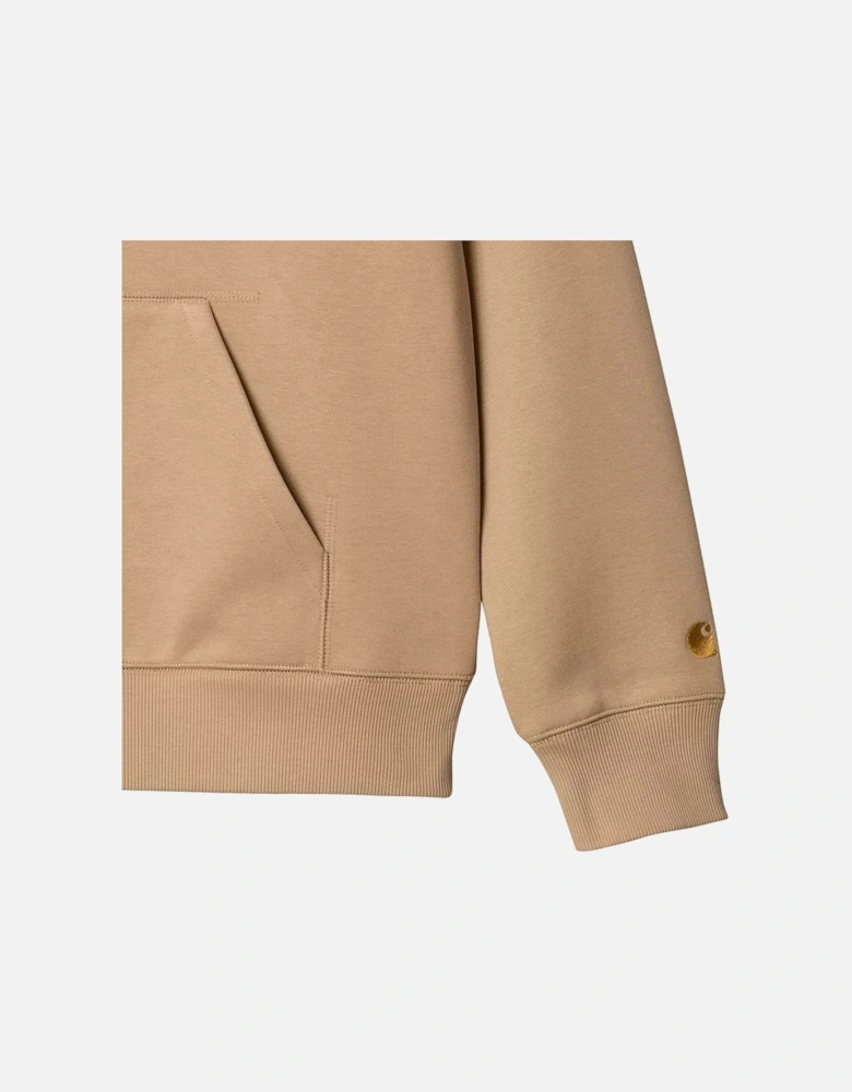 Hooded Chase Sweatshirt Dusty H Brown/Gold