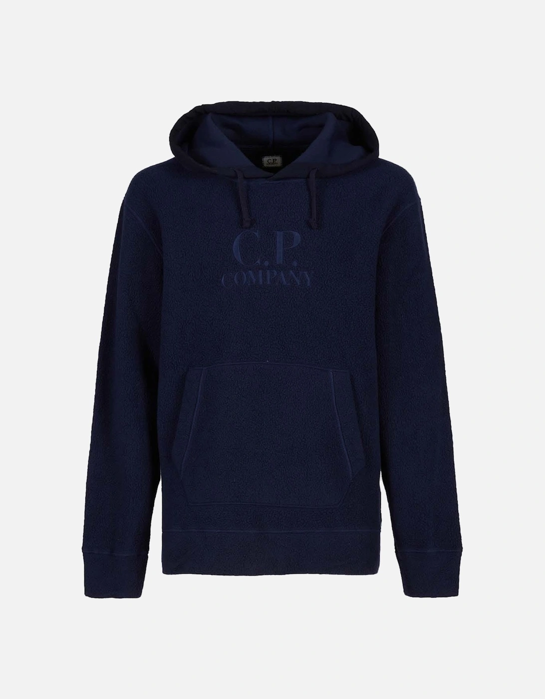 CP Company Men's Wool Polar Fleece Logo Hoodie - Navy - Size: 38