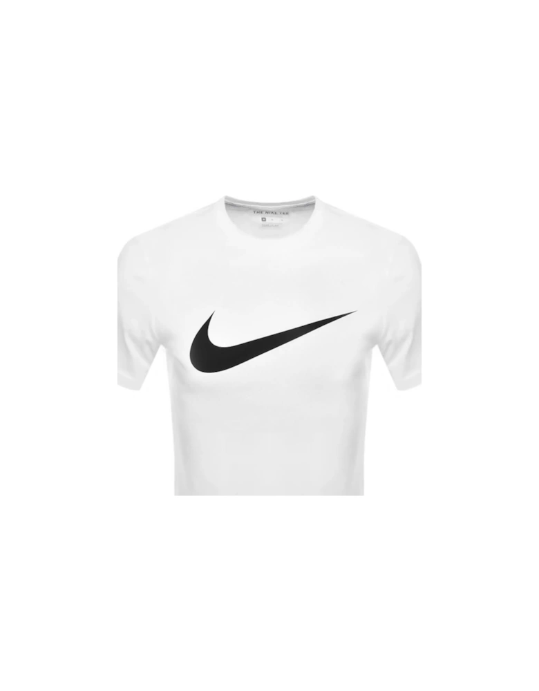 Crew Neck Icon Swoosh T Shirt White