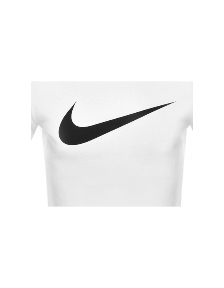 Crew Neck Icon Swoosh T Shirt White