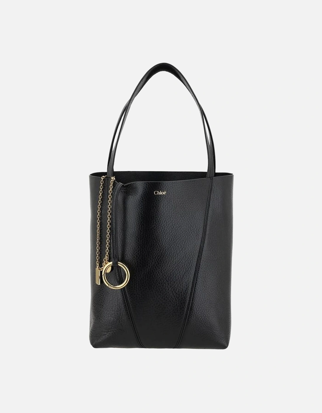 Leather Spin Shoulder Bag with Monogram Detailing Women - Black, 5 of 4