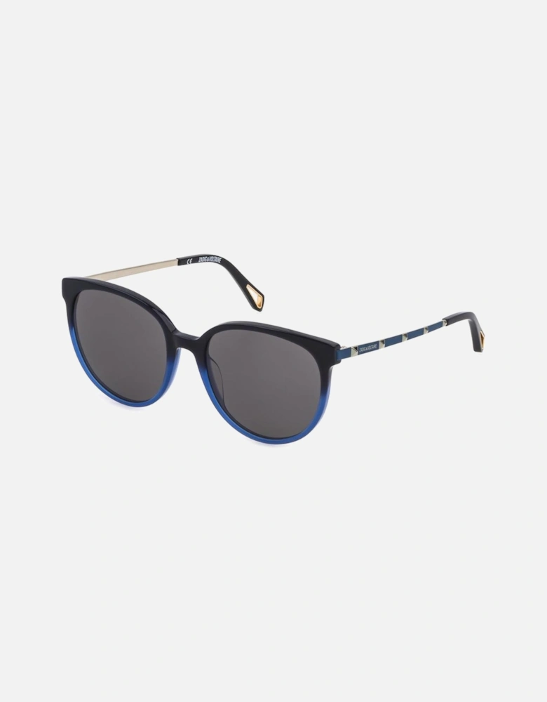 Acetate-Metal Case and Bracelet Watch Women - Blue Sunglasses