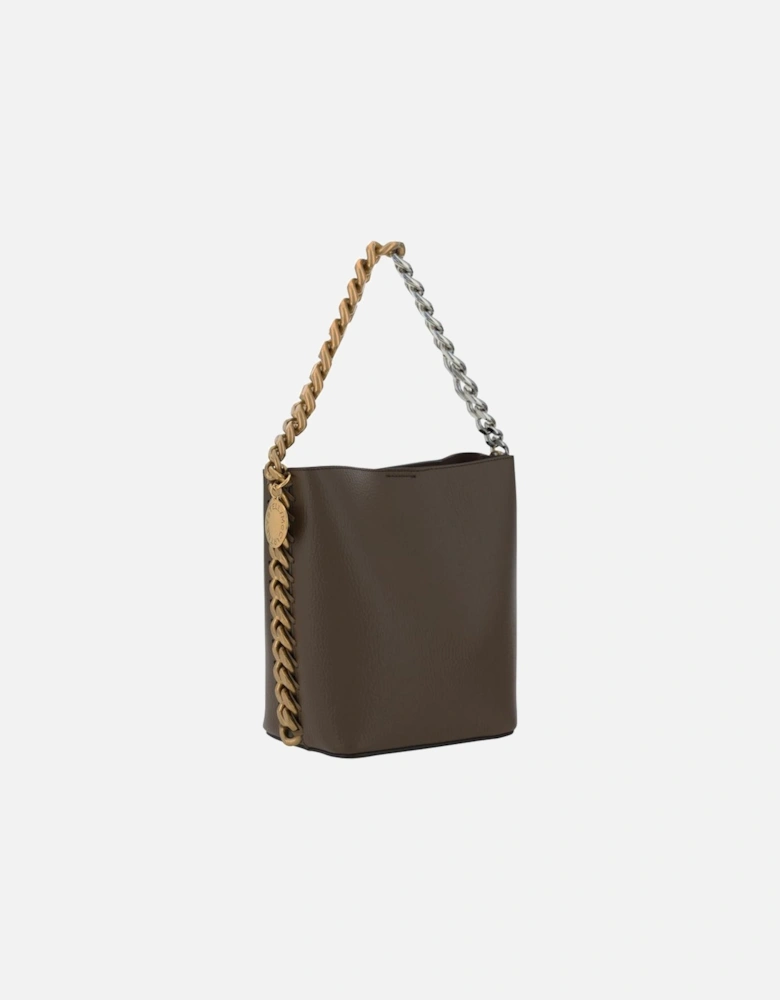 Chain Detail Bucket Bag Women - Brown Shoulder Bags