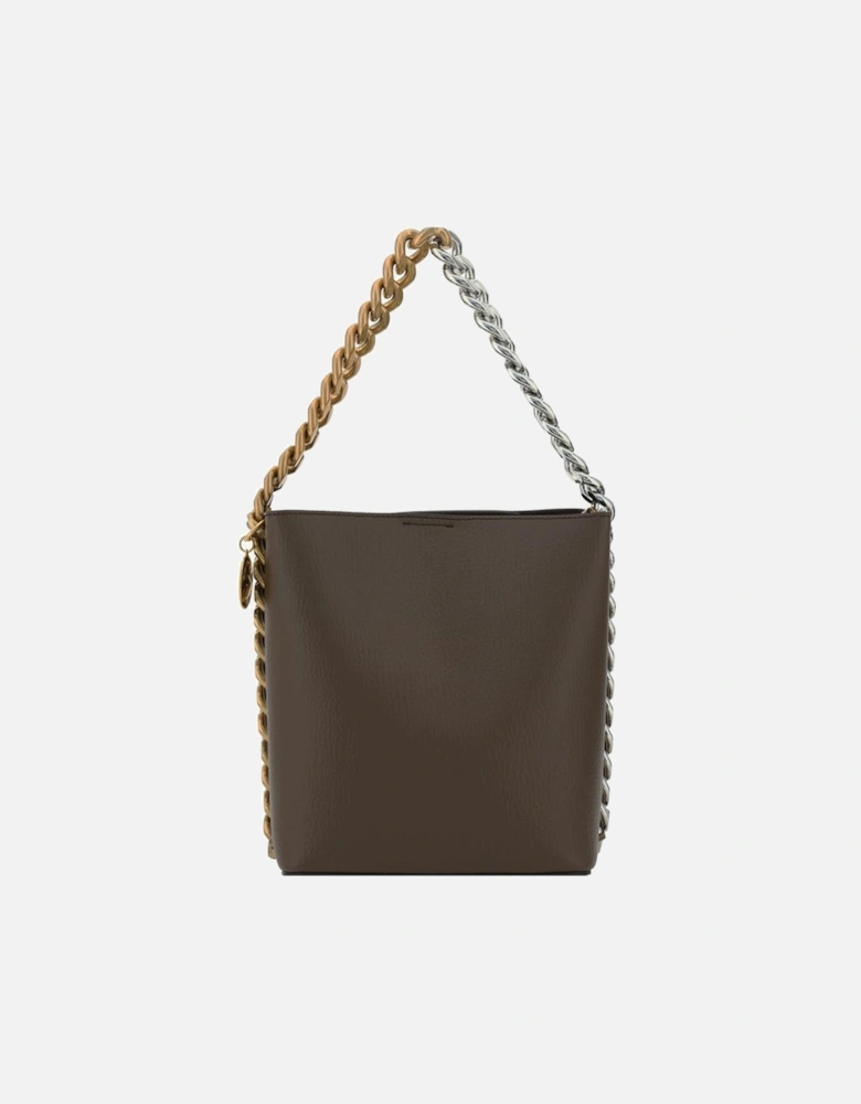 Chain Detail Bucket Bag Women - Brown Shoulder Bags