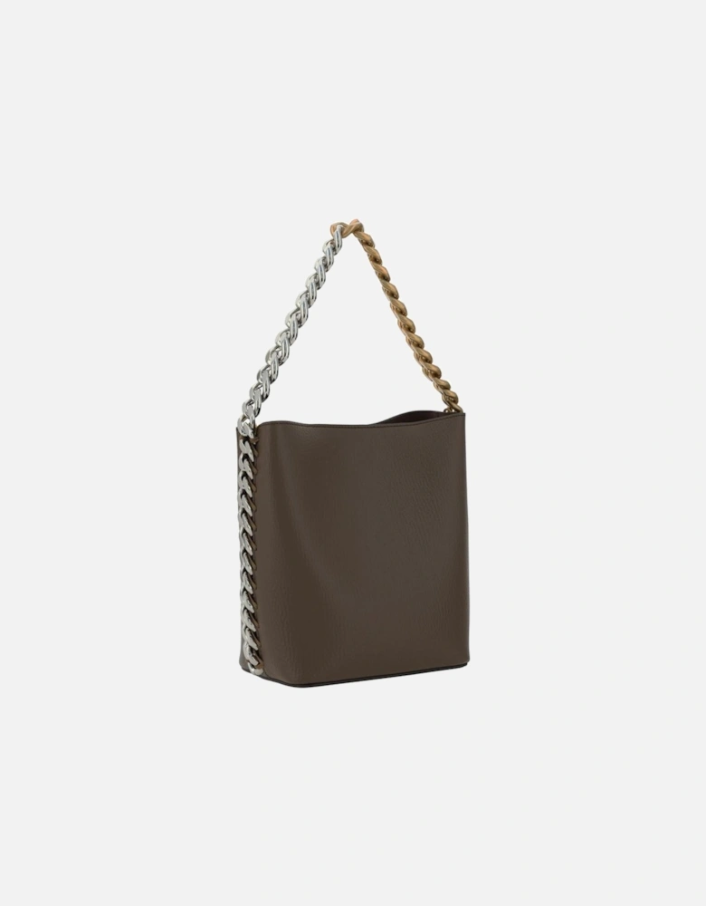 Chain Detail Bucket Bag Women - Brown Shoulder Bags