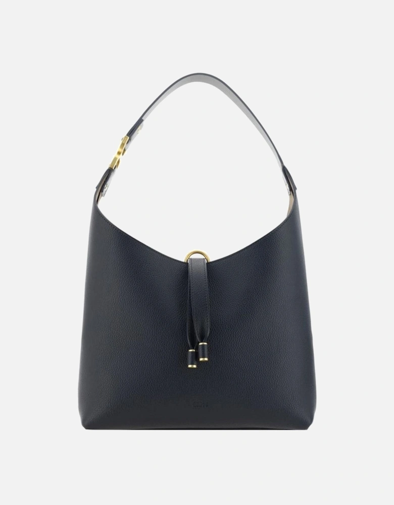 Calfskin Shoulder Bag with Tassel Embellishment Women - Black