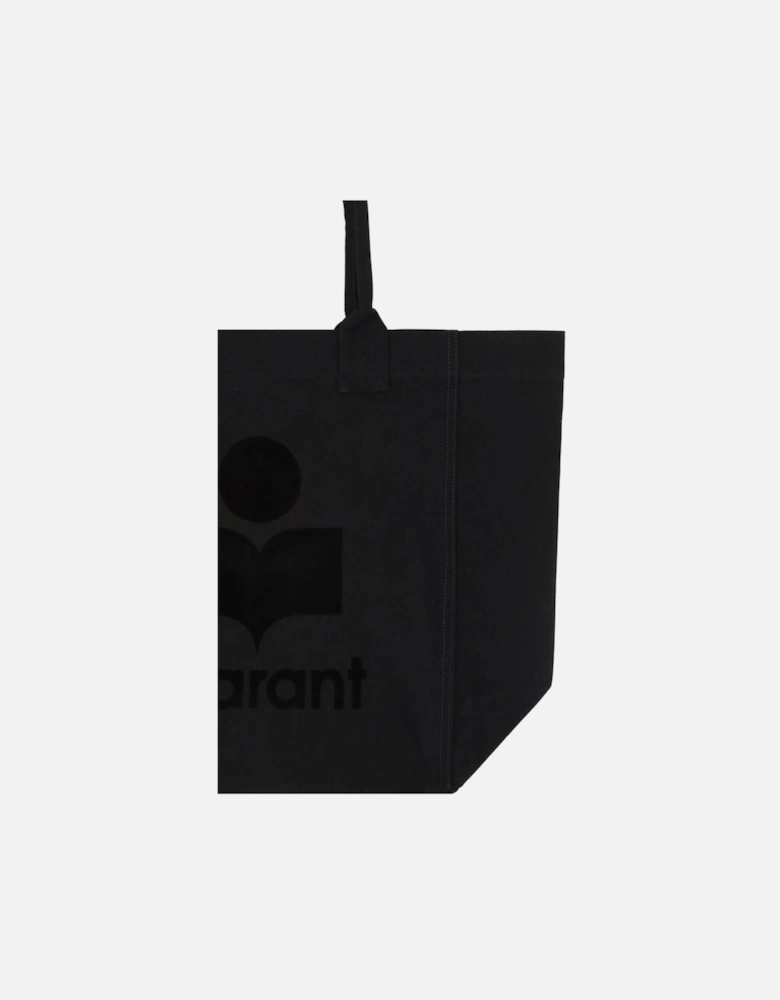 Cotton Tote Bag with Double Top Handle Women - Black Shoulder Bags
