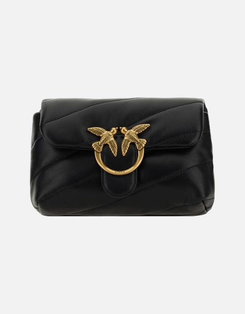 Calfskin Quilted Love Baby Shoulder Bag Women - Black