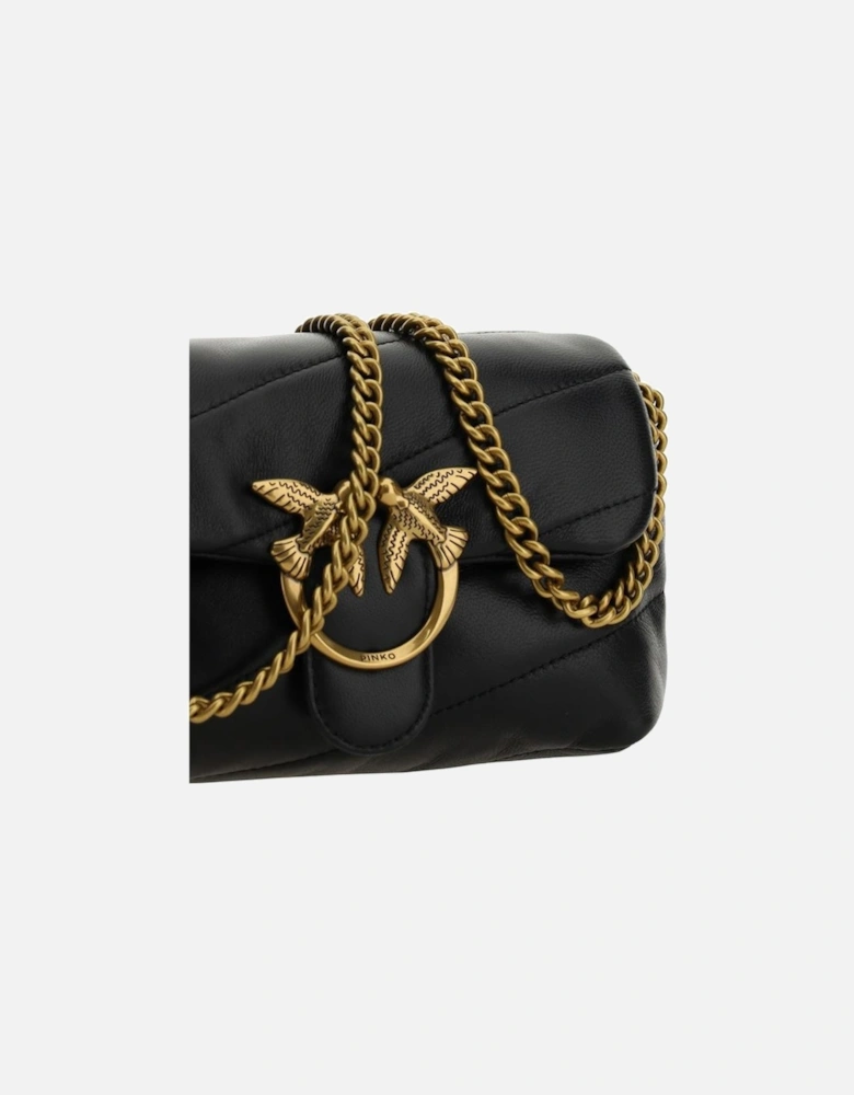 Calfskin Quilted Love Baby Shoulder Bag Women - Black