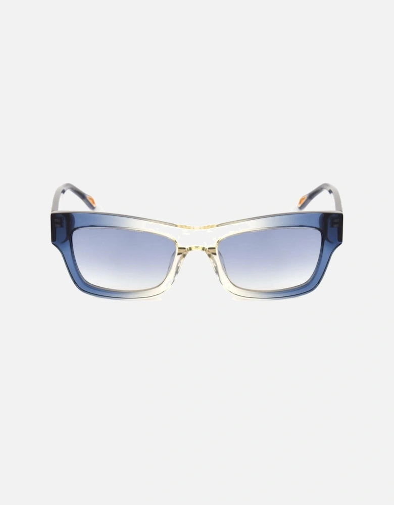 Acetate Bracelet Watch with Blue Dial Women Sunglasses